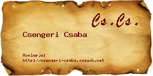 Csengeri Csaba névjegykártya